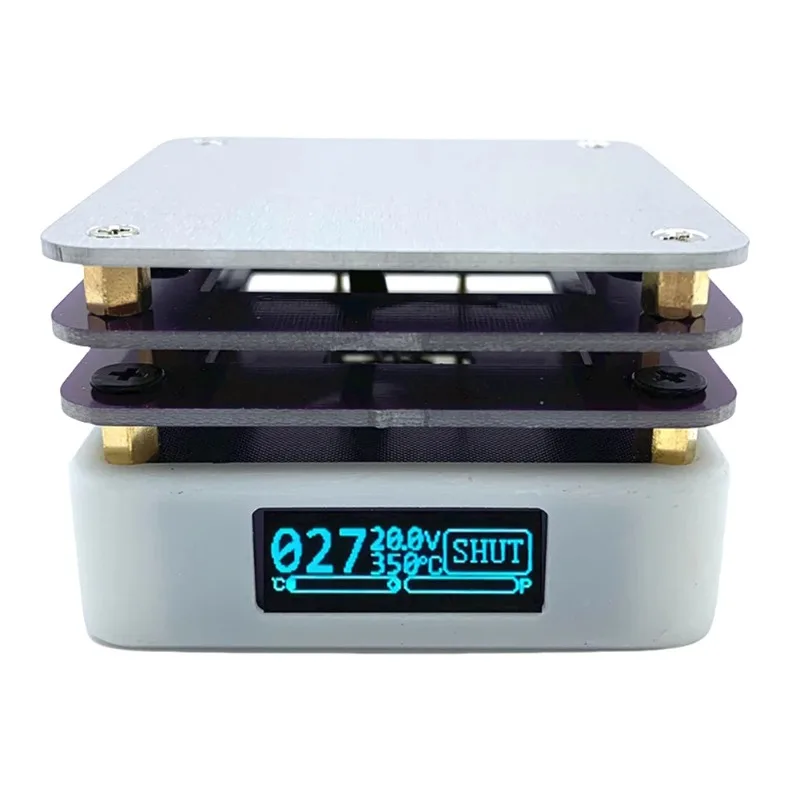 PD protocol 65W mini constant temperature heating table preheater LED light display screen reflow soldering table soldering tool