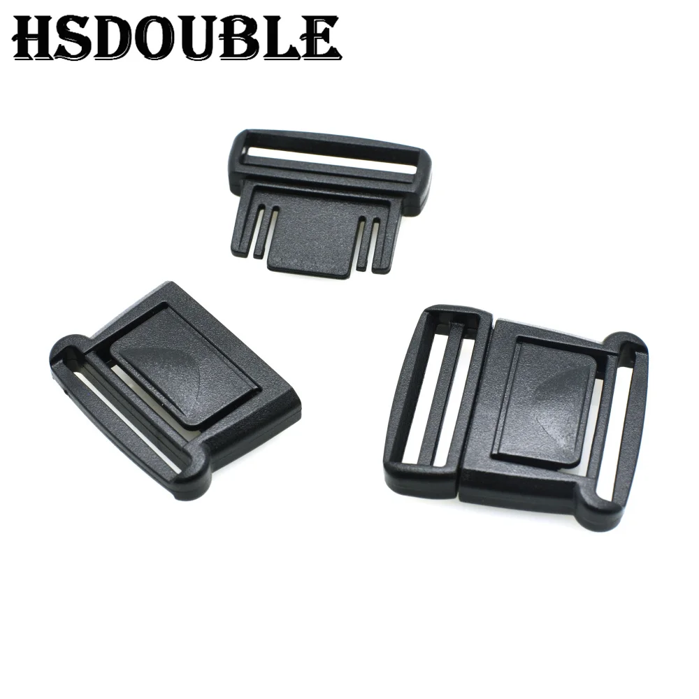 10 Pcs/Pack Plasit Center Release Buckle Black for Outdoor Sports Bags Students Bags Luggage buckle travel buckle accessories