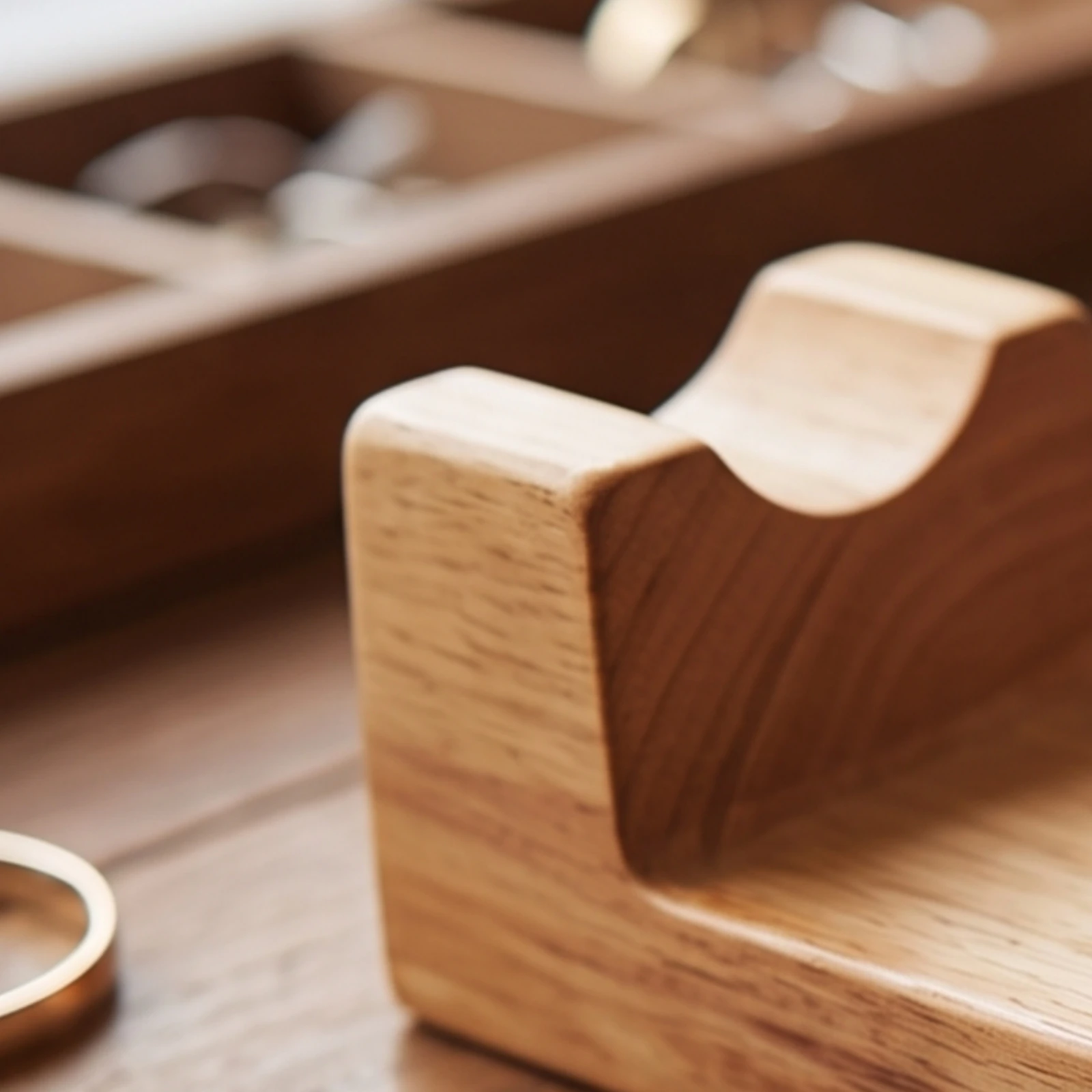Shaping Rod Base Stable Wooden Support Block for Jewelry Makers, Workshop