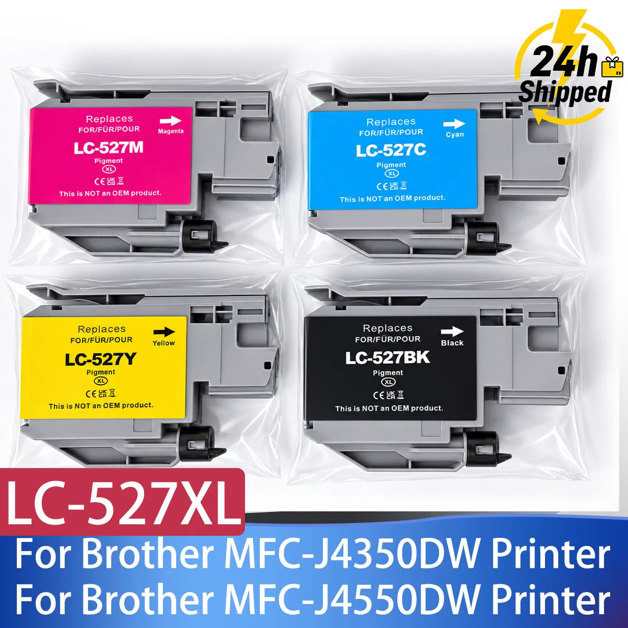 

LC527XL LC-527 527XL High capacity Compatible Ink Cartridge For Brother MFC-J4350DW,MFC-J4550DW Printer