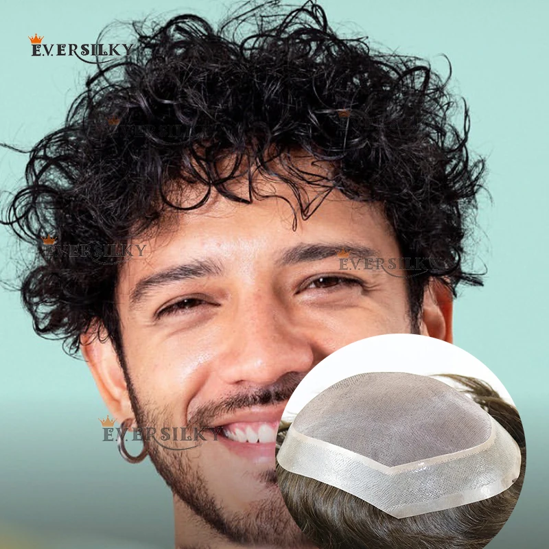 

24 мм вьющийся мужской парик, прочный моносетчатый кружевной топ и искусственный незаметный афро 15 мм вьющийся мужской системы замены человеческих волос для выпадения волос