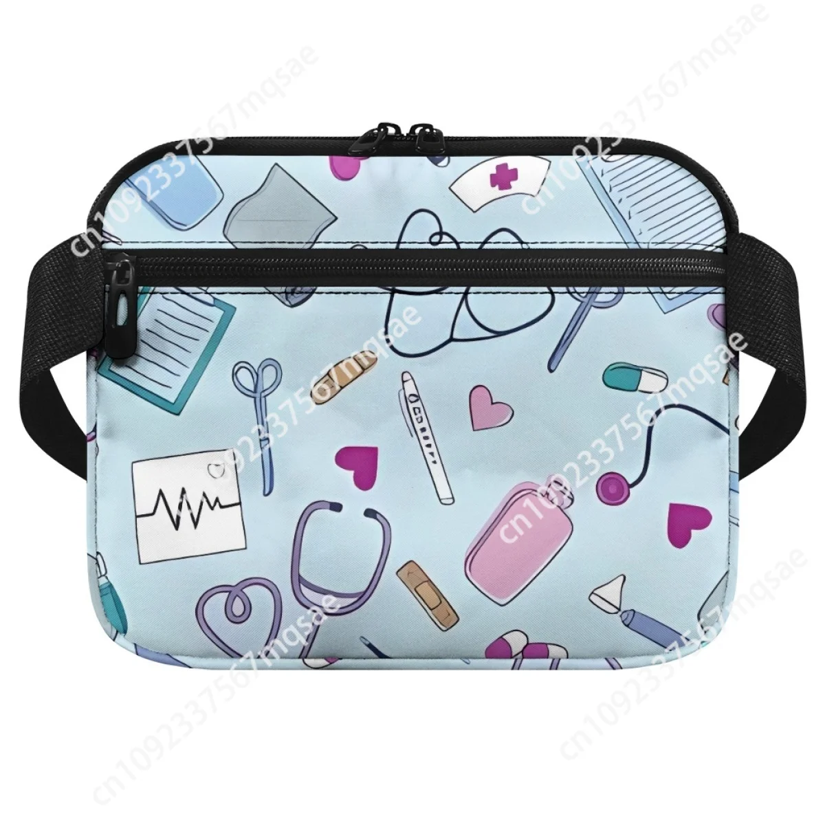 Healthcare Nurse Print Belt Bag Adjustable Waist Strap Organizer Pouch Print on Demand Multi Compartment Utility Hip Bag Case
