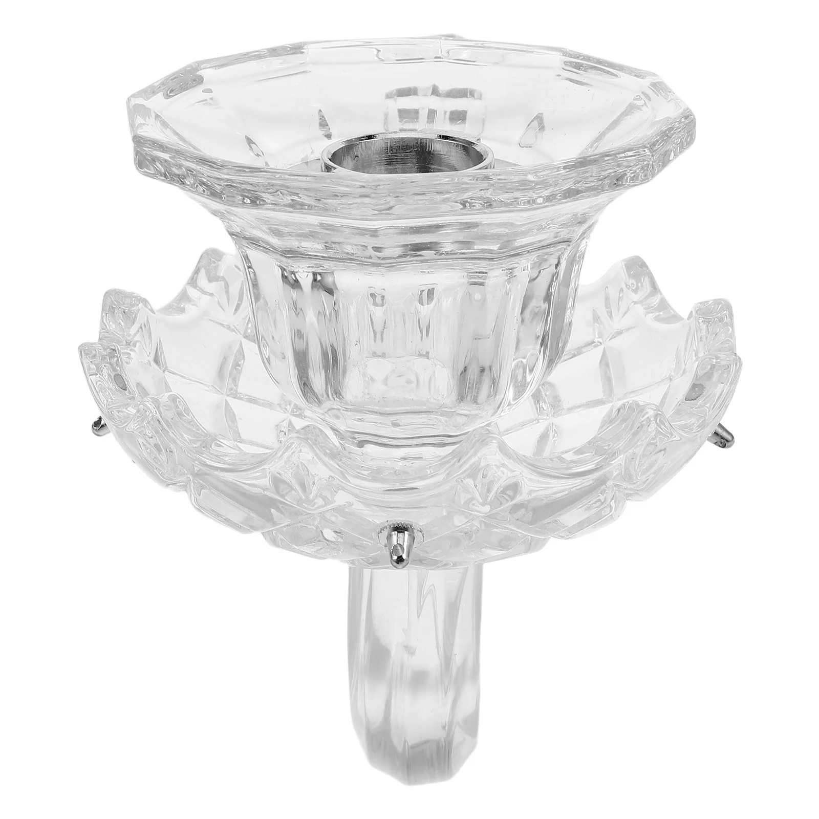 

Crystal Glass Candelabra Arm Replacement European Style Multi-Arm Decorative Holder Repair Parts and Accessories