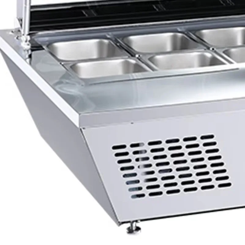 Showcase Chiller Commercial Counter Top Salad Display Showcase Buffet Food Cooler Refrigerated Display Showcase Refrigerator