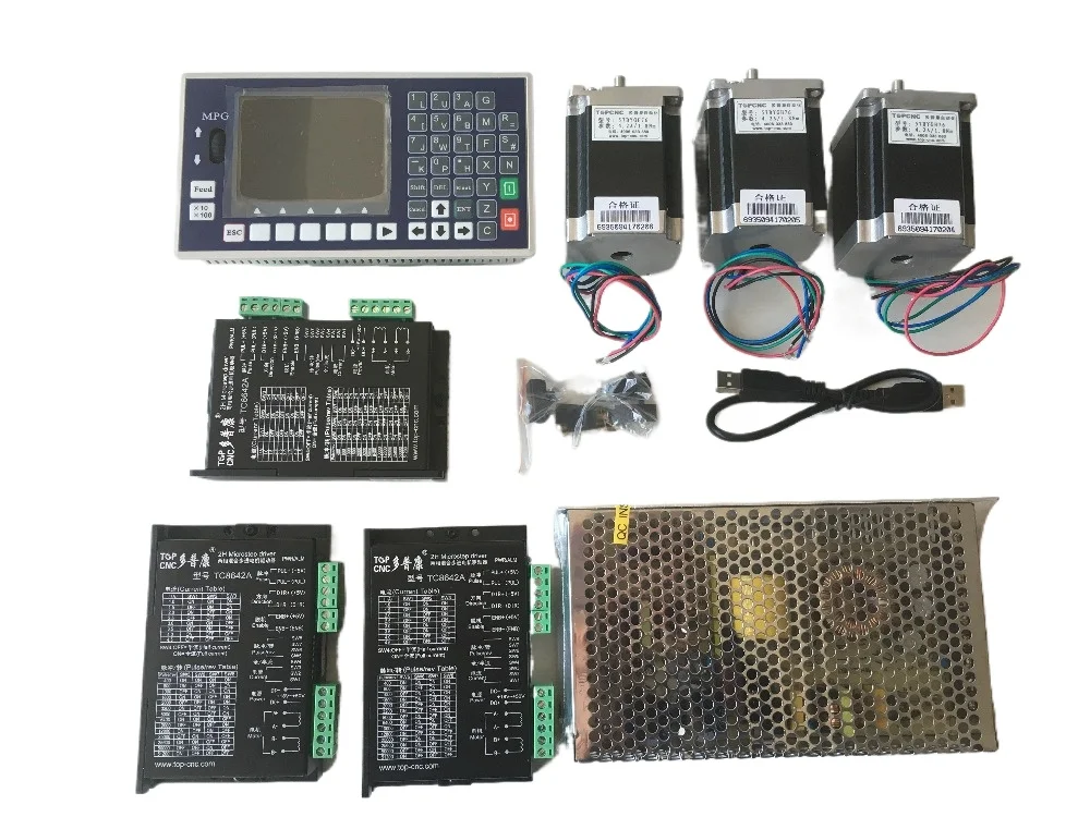 3 axis CNC controller kits Stand alone G code USB  for cutting, packing, lathe, welding,  feeding, milling, puching, drilling