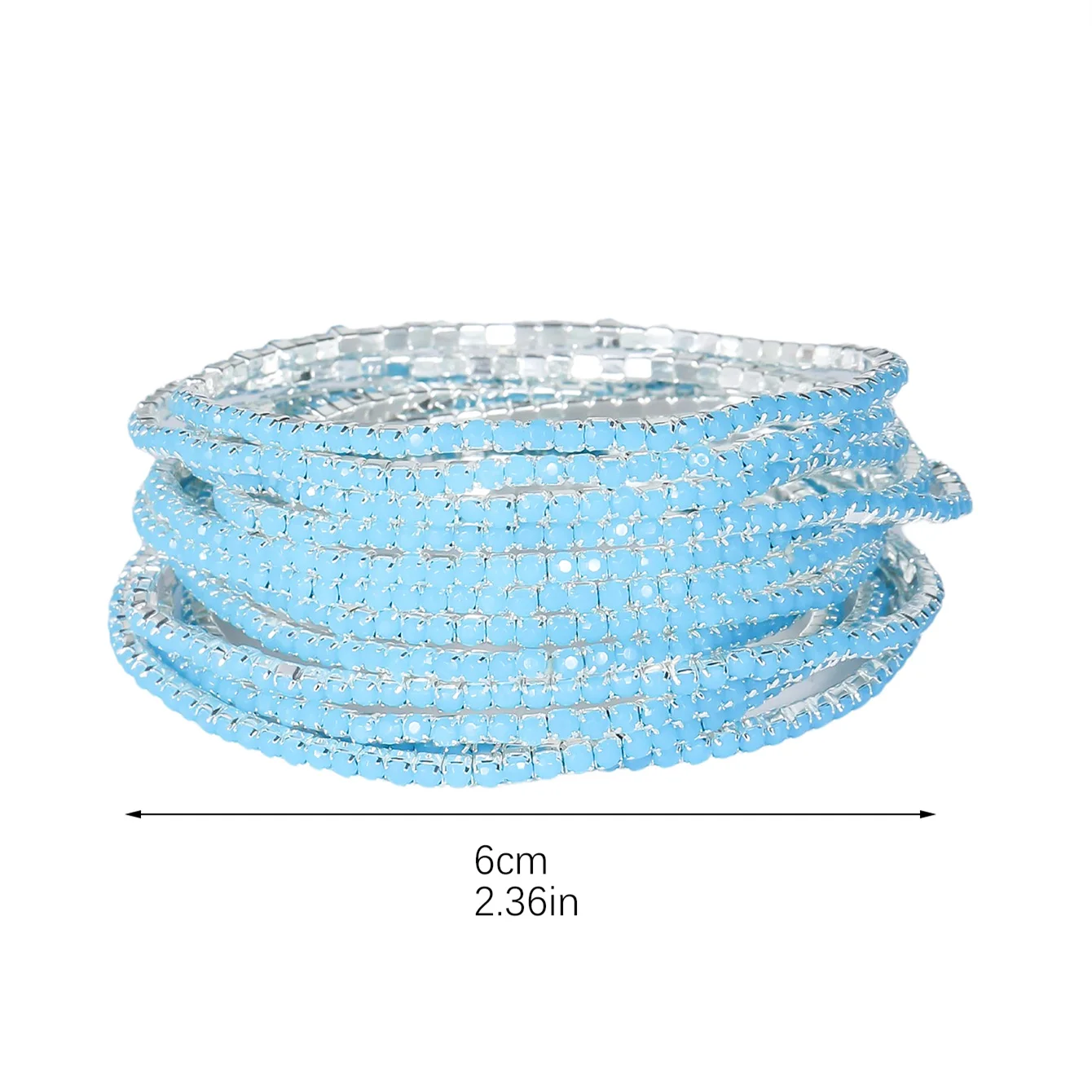 1Pieces of Ladies Transparent Shiny Crystal Bracelet 27 Colors Full Rhinestone Elastic Bracelet Women Wristband Bracelet Gift