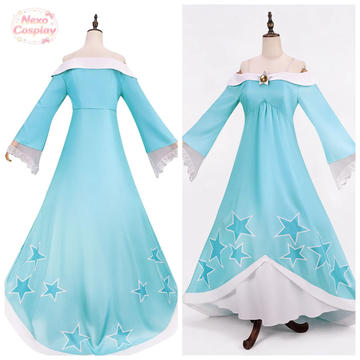 

Blue Dress Rosalina Cosplay Super Bros Game Costume Same anime and game version role playing women's clothing NexoCosplay