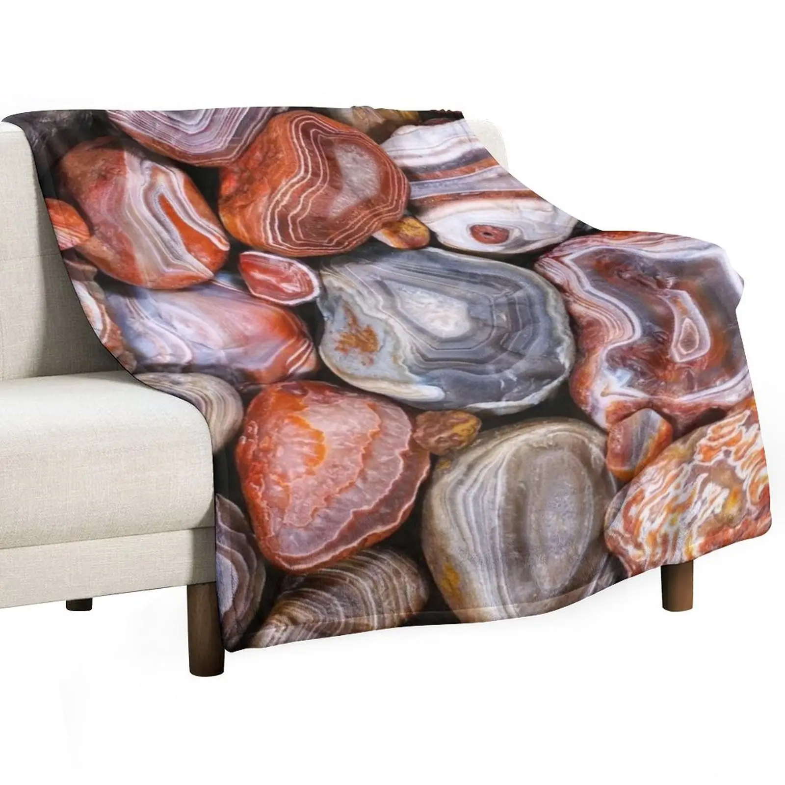 

Lake Superior Agates Throw Blanket cosplay anime Retros valentine gift ideas Hairy Blankets