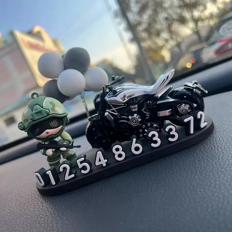 

Special Forces Car Temporary Parking Number Plate Moving Phone Advanced Decoration Accessories Ornament Male