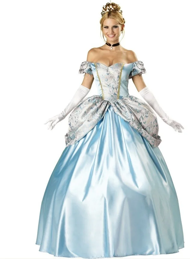 Costume de princesse blanche-neige loween, Version de luxe, tenue de cour cendrillon, Costume de scène ethnique traditionnel pour femmes
