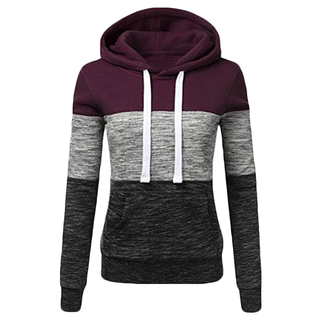 Dames Meisjes Hoodies met trekkoord Patchwork Pocket Hoodies Sweatshirt met capuchon