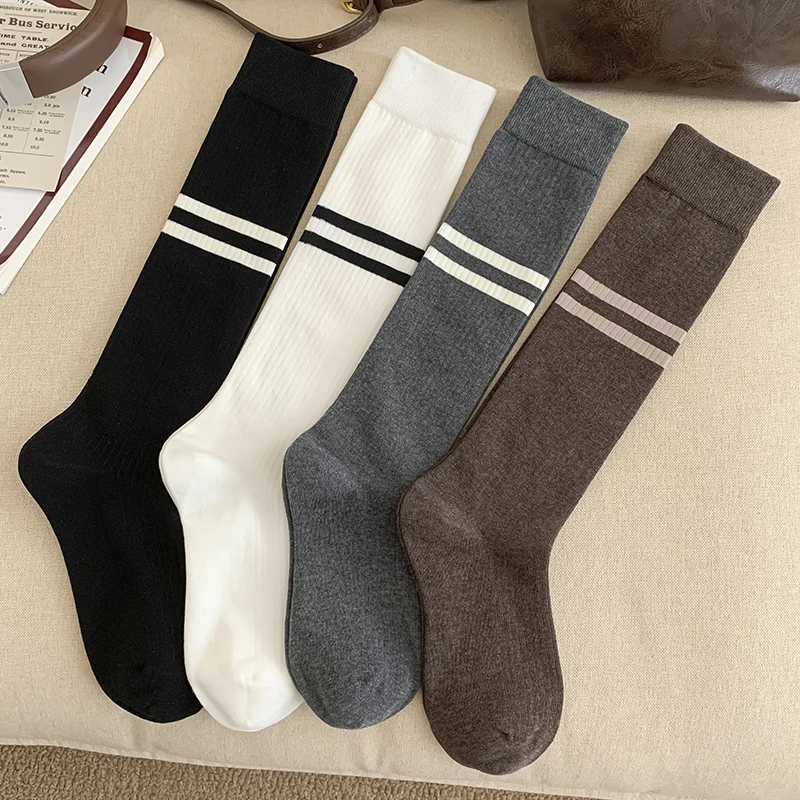 Socks For Women Long New High Quality Japanese Style Ladies Stockings Fashion Striped Girls Preppy Style Female Knee High Socks