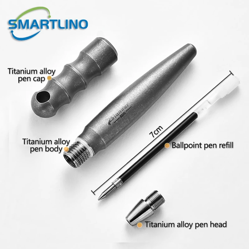 Portátil Titanium Alloy Tactical Pen, Autodefesa Esferográfica, Equipamento de segurança pessoal Disjuntor De Vidro De Emergência, Kit De