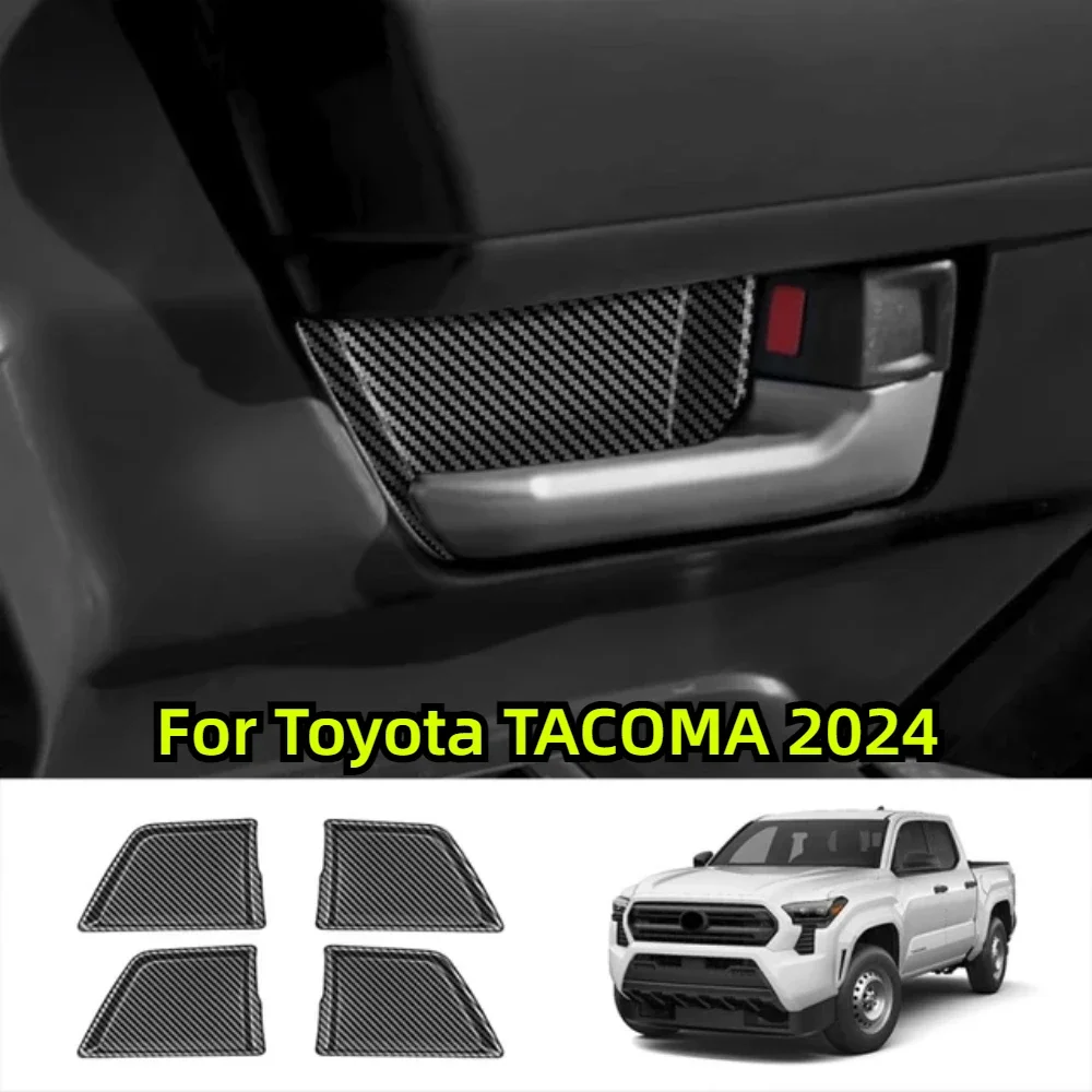 

Car Interior Door Handle Bowl Cover Trim Fit For Toyota TACOMA 2024 2025 Decorative Frame ABS Car Accessories 4Pcs