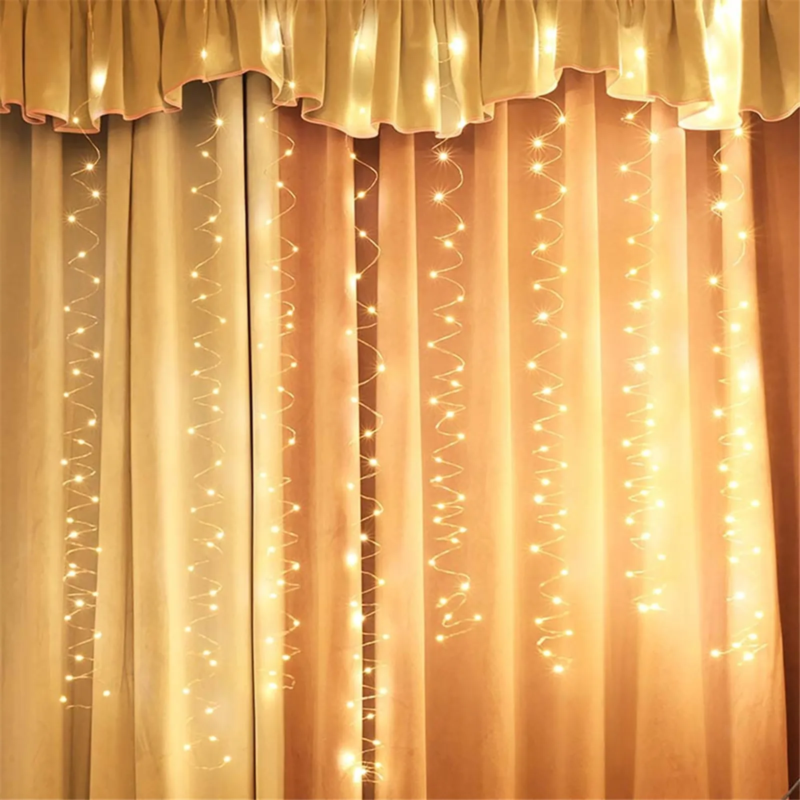 1pc USB LED Curtain Bedroom Lights Halloween Christmas Garland Fairy Light Festoon Wedding Home Bedroom Decoration Lighting 2024