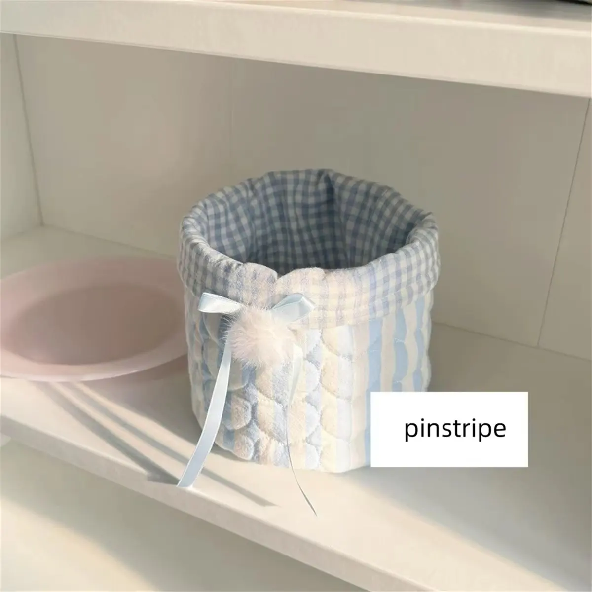 N14R Top 1PCS Sweet Desktop Storage Basket Cylinder Storage Basket Bedroom Clutter Organization Storage Basket Red