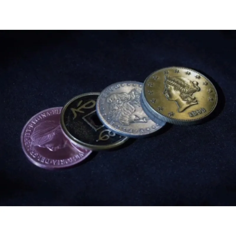 Juego de magia de monedas de oro Final definitivo con trucos súper cerradados, trucos de magia profesionales de primer plano para magos