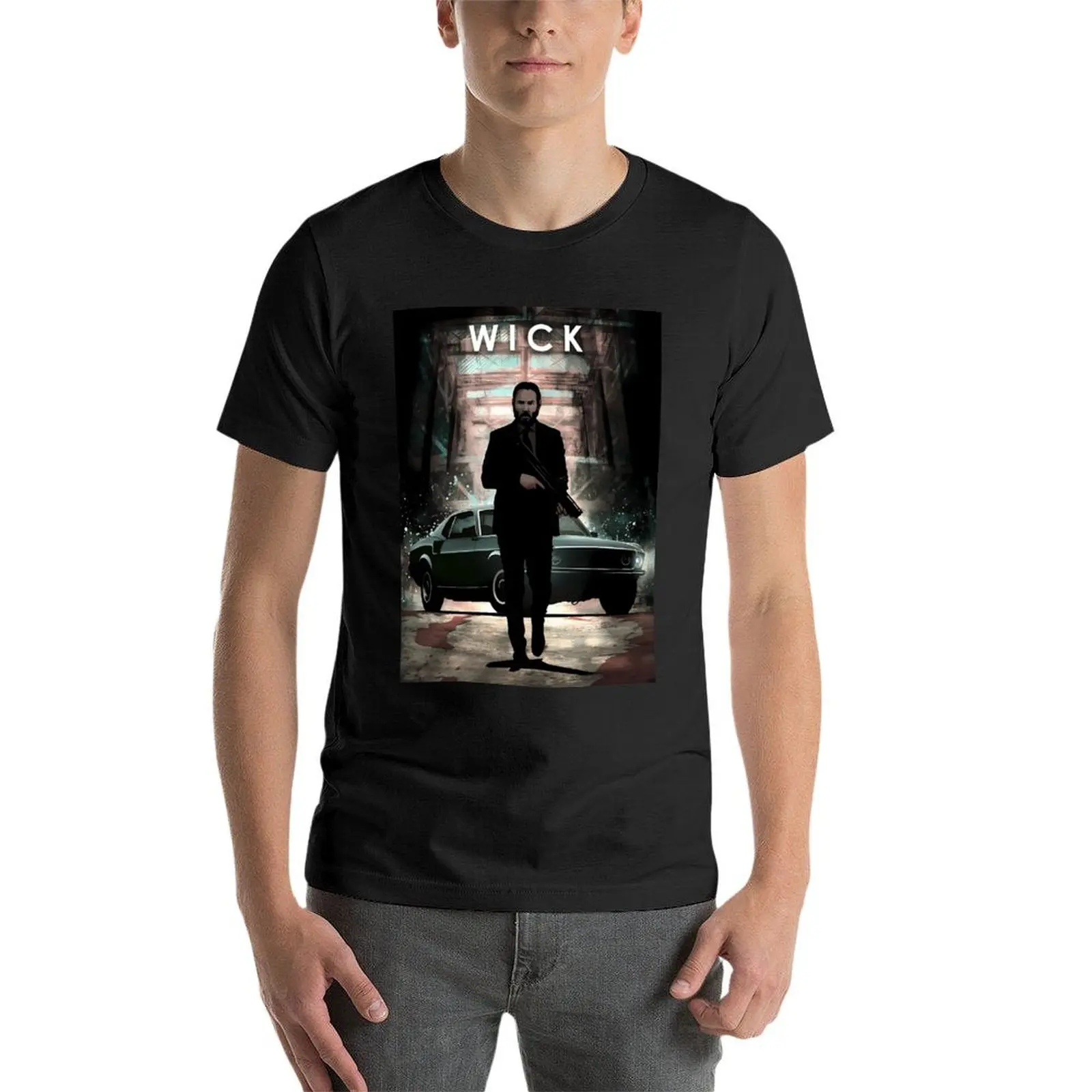 John Wick T-Shirt summer clothes oversizeds black t shirts for men