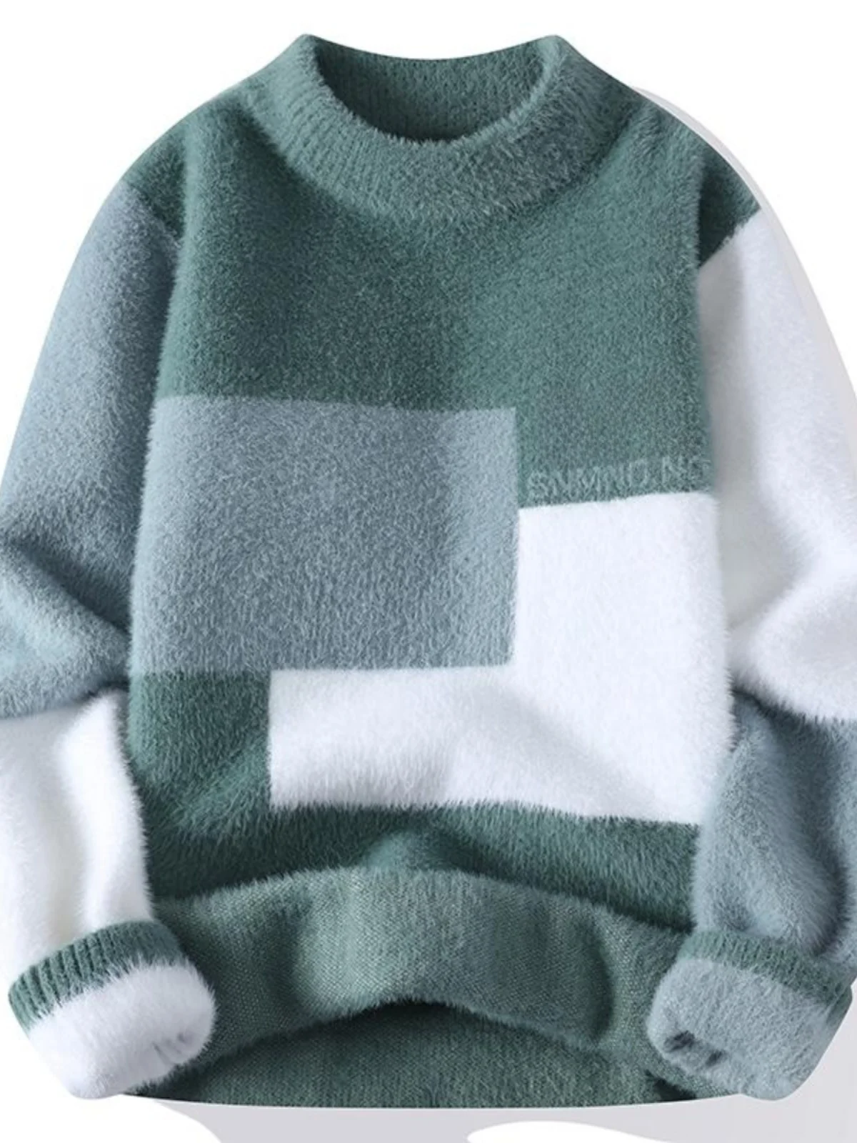 

Men's Thiened Fce Lined Velvet Sweater Autumn Winter Warm Inner Wear Base irt Youth Sli Top Trendy Casual Kn...