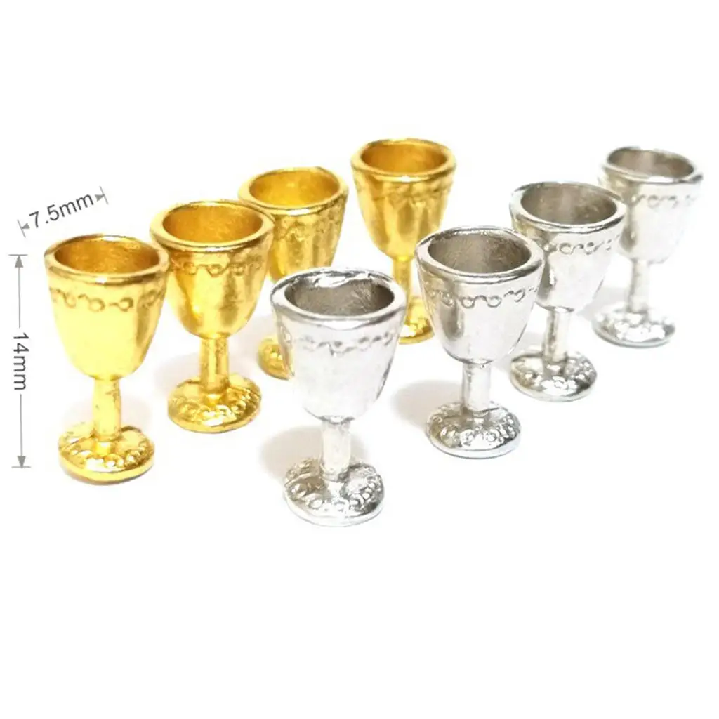 8 piezas 1:12 casa de muñecas miniatura copa modelo kits escala cocina