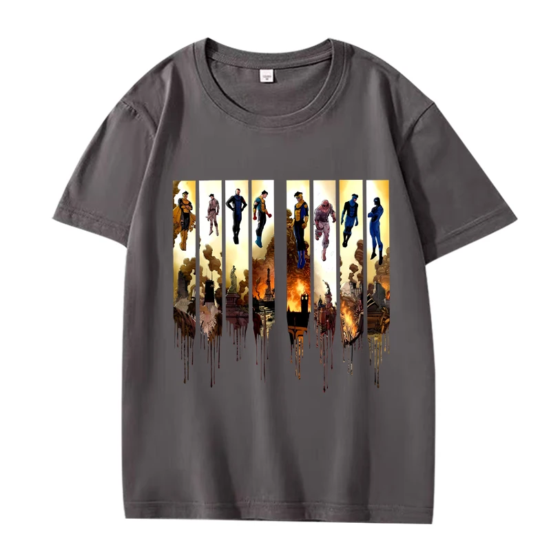 The Invincible war Comic Art Classic  T Shirt men women Oversized 100% Cotton Hot sale short sleeve Summer Unisex plus size tops - Image 3