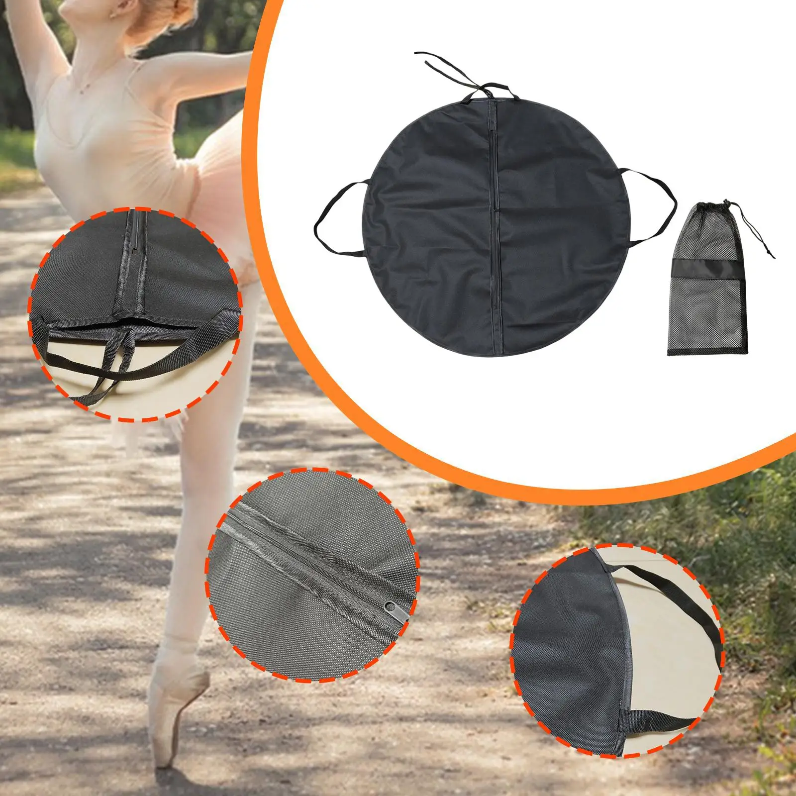 

Dance Costume Garment Bag Tote Protect Lightweight Stylish with Ballet Versatile Handbag Tutu Skirt Organizer