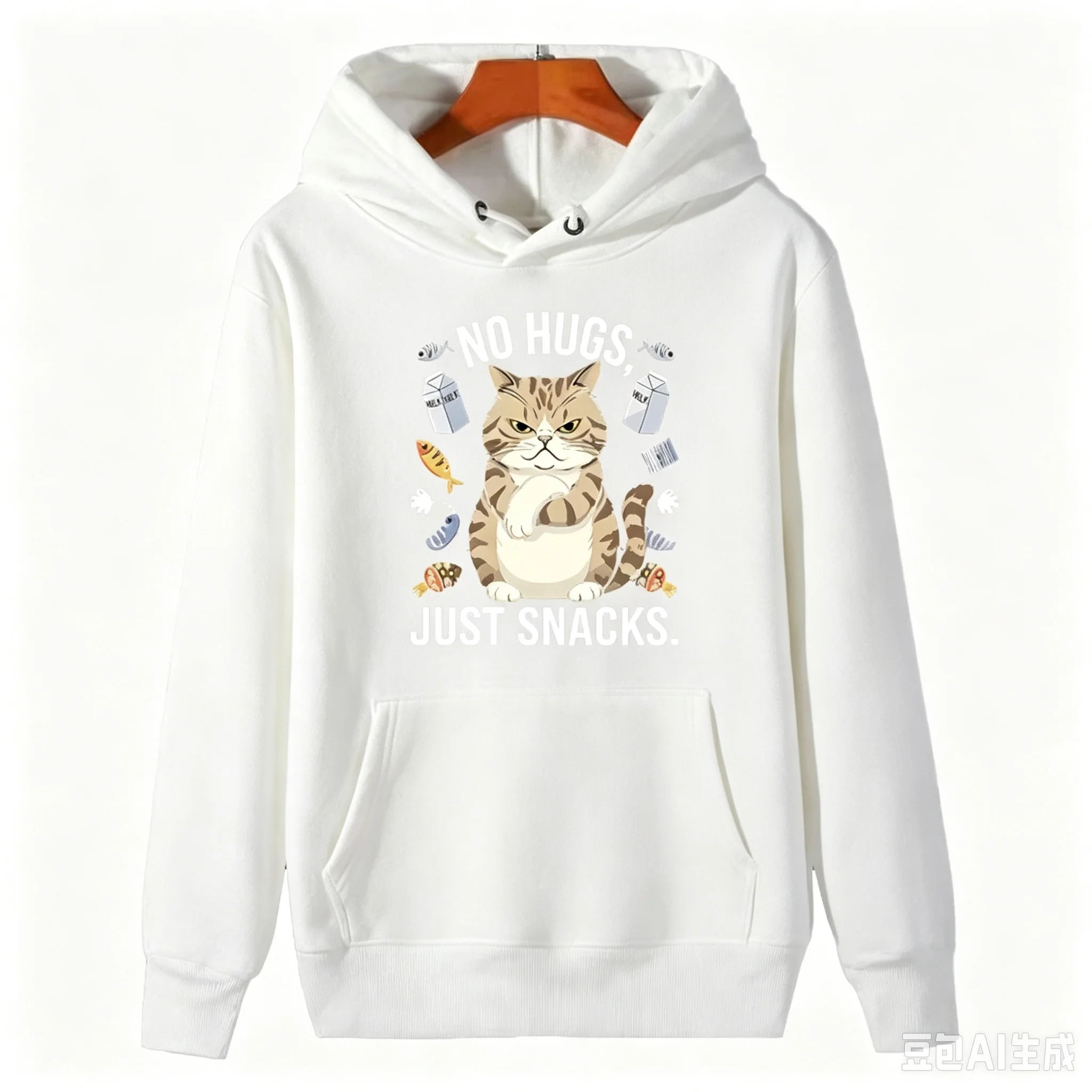2026 Funny Cat Graphic Hooded Sweatshirts Winter Essentials Fleece Hoodie Fashion New in Hoodies and Blou