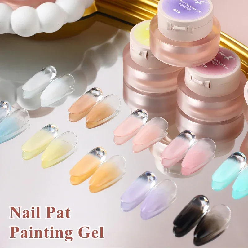 1 Dose Cushion Patting Gel Nagellack Ombre Schwarz Weiß Pat Pat Gel Nagellack Zeichenliner French Nail Cushion Gradient Gel – Detail 5