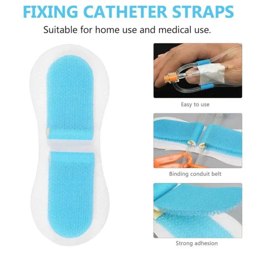 30 Pack Catheter Holder Stickers Urine Bag Tube Fixed Tape Sterile Catheter Tube Stabilization Device Catheter Fixation Stickers