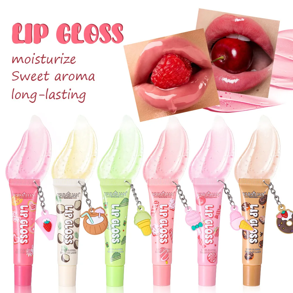 6 Colors Random Hair Moisturizing Fruit Scent Lip Gloss Long-Lasting Waterproof Liquid Lipstick Makeup Valentine's Day Gift view 5