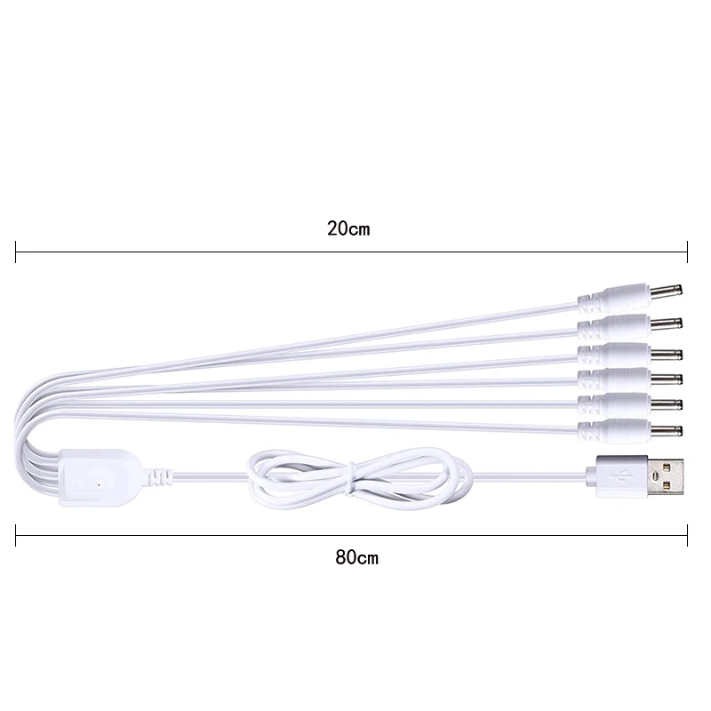 USB Charging Candle Accessories Charging Cable White Charging Cable USB To DC Interface Led Candle Light USB Charging Cable