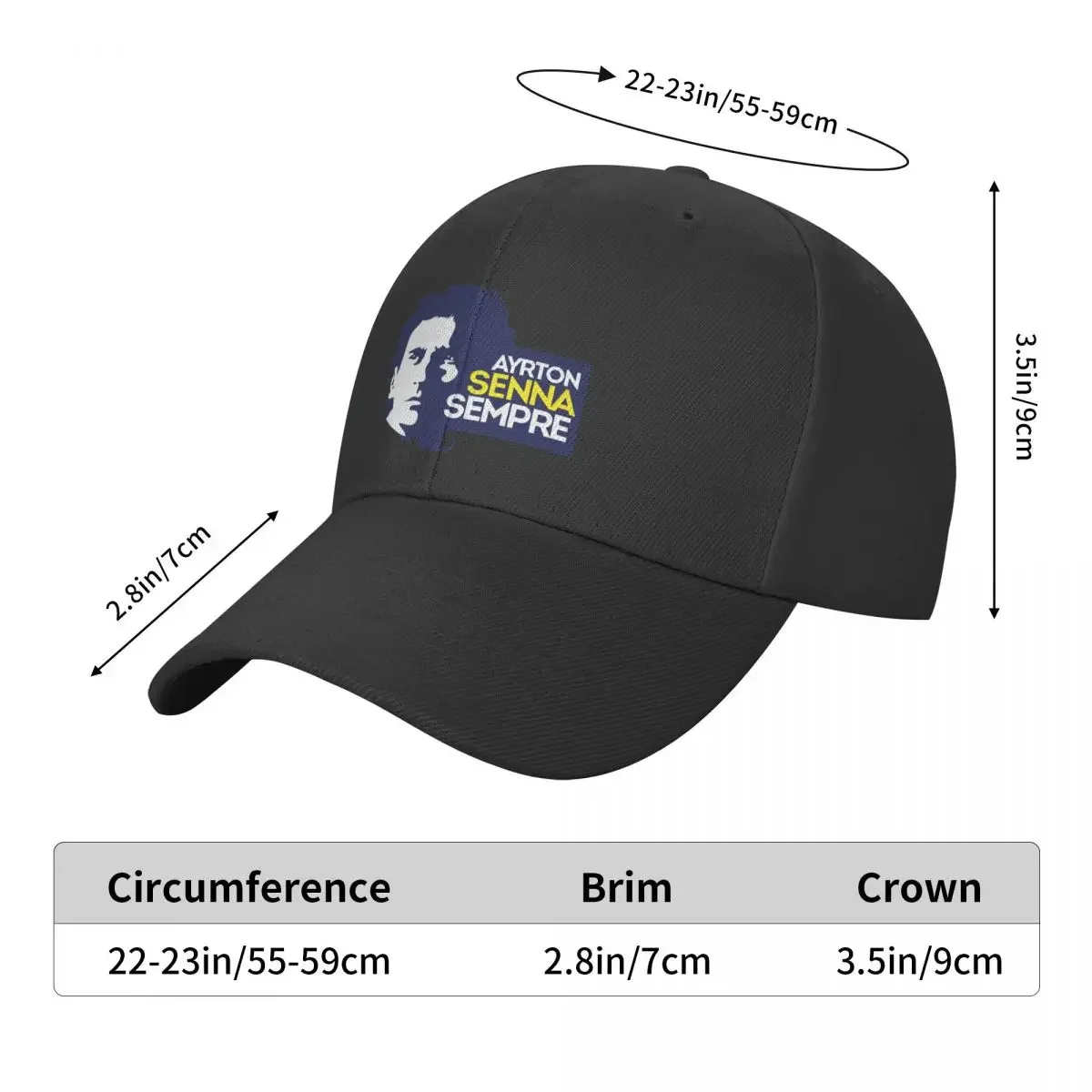 Ayrton Senna Baseball Cap For Men Cotton Hats Adjustable Hat Fashion Casual Cap Truck Driver Hat