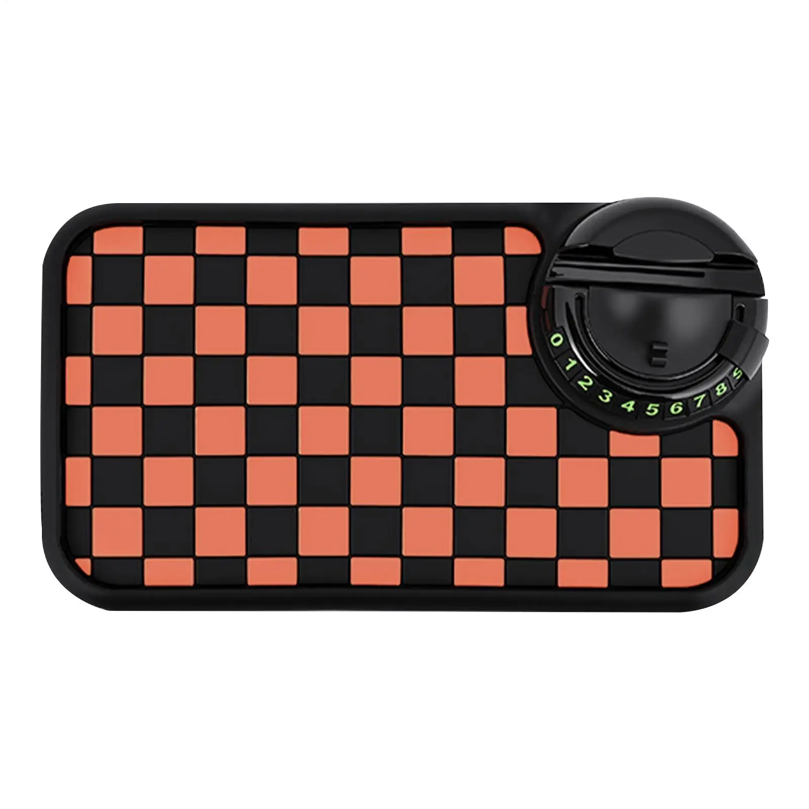 Anti Slip Phone Mat For Car With Parking Number 360-Degree Rotating Stand Pad Anti Slip Dashboard Mat For Automotive Truck