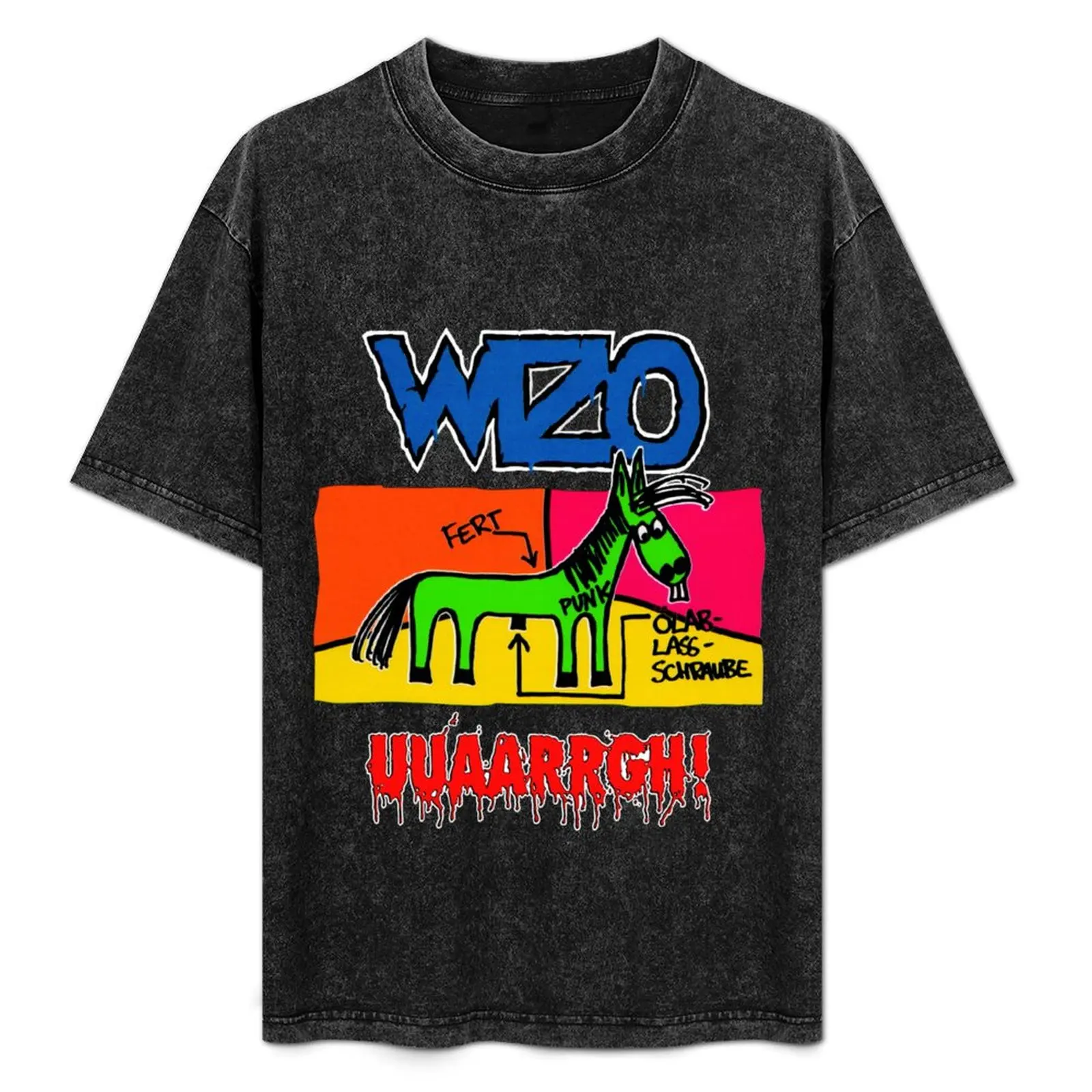 Футболка WIZO PUNK rock hardcore tour, спортивный топ с короткими рукавами, спортивный крой