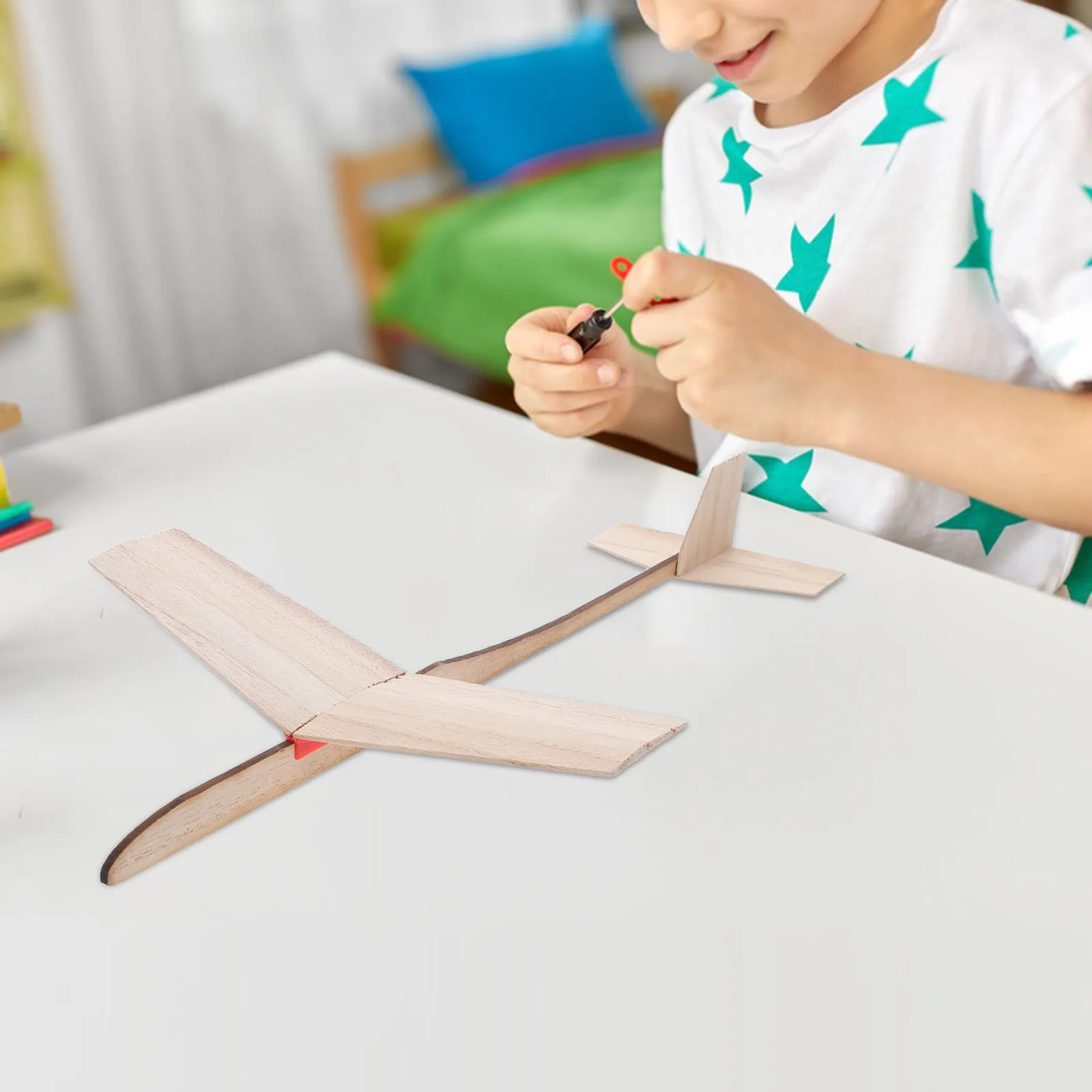 

4 шт. деревянный комплект самолета: головоломка-планер «сделай сам» для детей и взрослых, развивающая игрушка на стебель, легкий ручной метательный самолет для дома