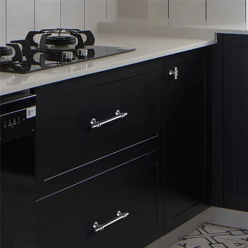 -A14E Maçaneta nórdica para porta de guarda-roupa, maçaneta europeia de aço inoxidável, maçaneta de aço inoxidável para gaveta de armário