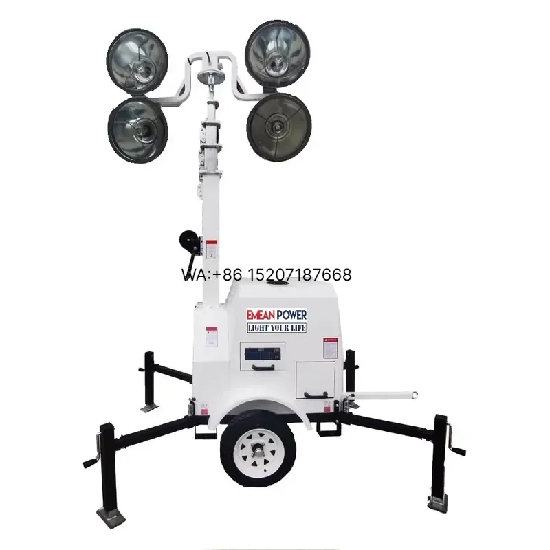 Wmwmnu Mobile Tower Light Generator 4000W 5kw 6kw 7kw 8kw Silent Generator Set for Emergency Power Supply