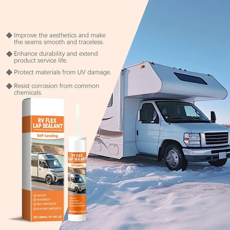 Sealant For RV Roof RV Caulking Sealant Caulking Agent RV Maintenance Sealant RV Repair Lap Sealer For Body Fast Curing