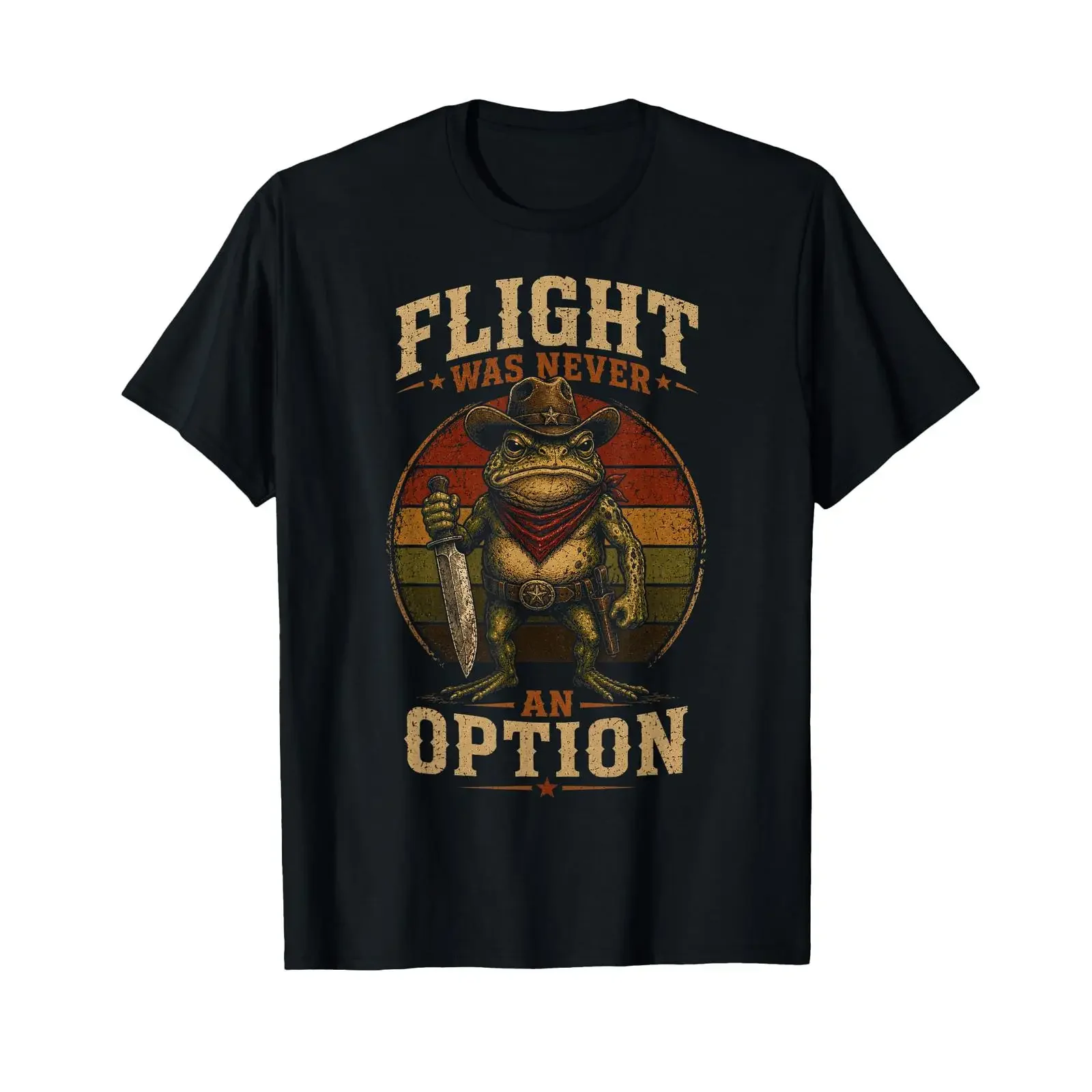 Flight was Never An Option Frosch Meme Einzigartige Grafik Neuheit T Shirt vintage Washed graphic Stylish Soft Unisex Versatile
