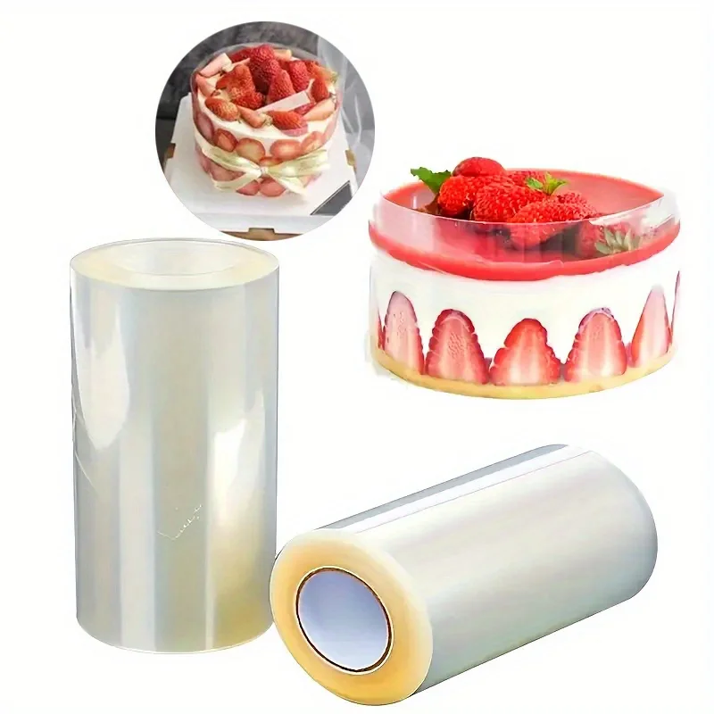 transparent cake collar apron, mousse cake collar roll, suitable for chocolate, mousse, cake decoration, baking supplies,