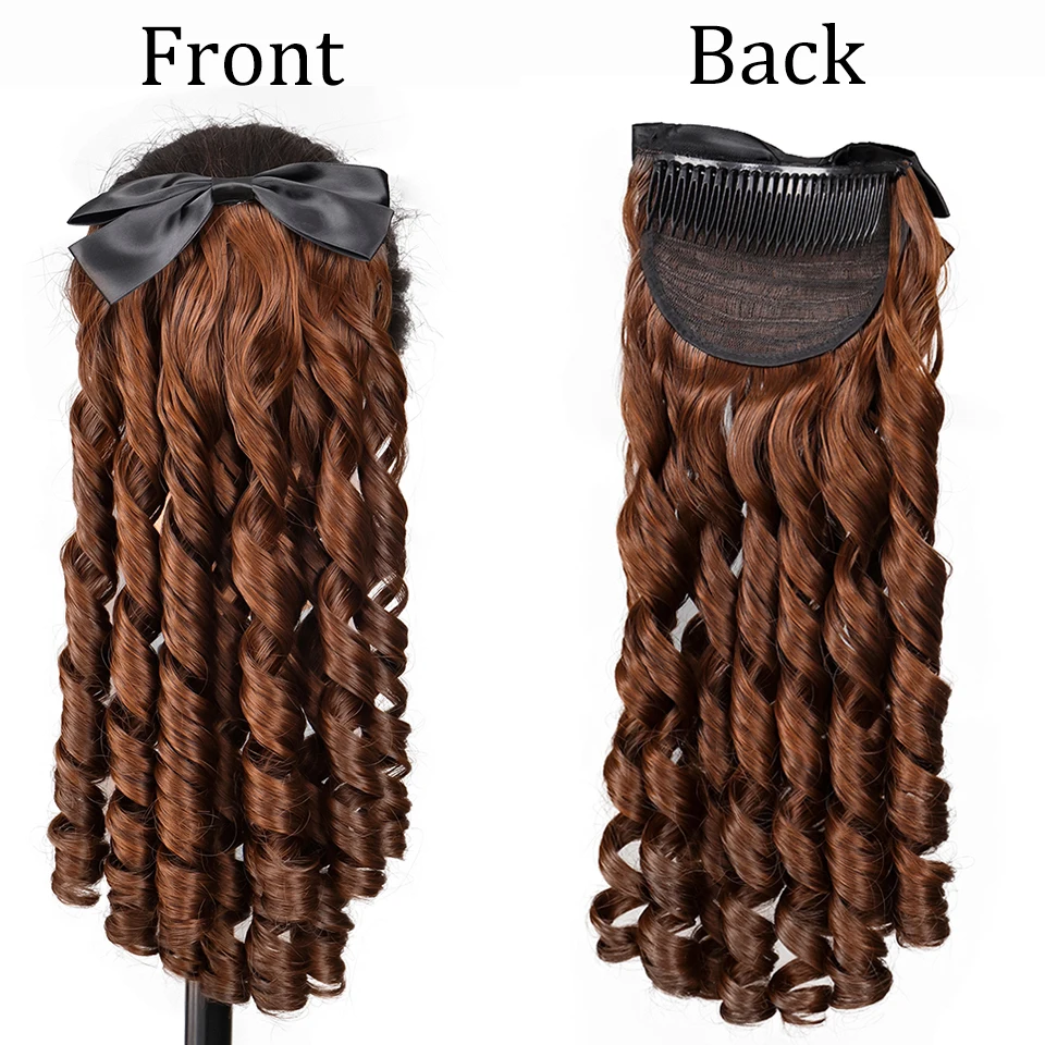 Synthetic Bow Ponytail Extensions, Retro Republican Style