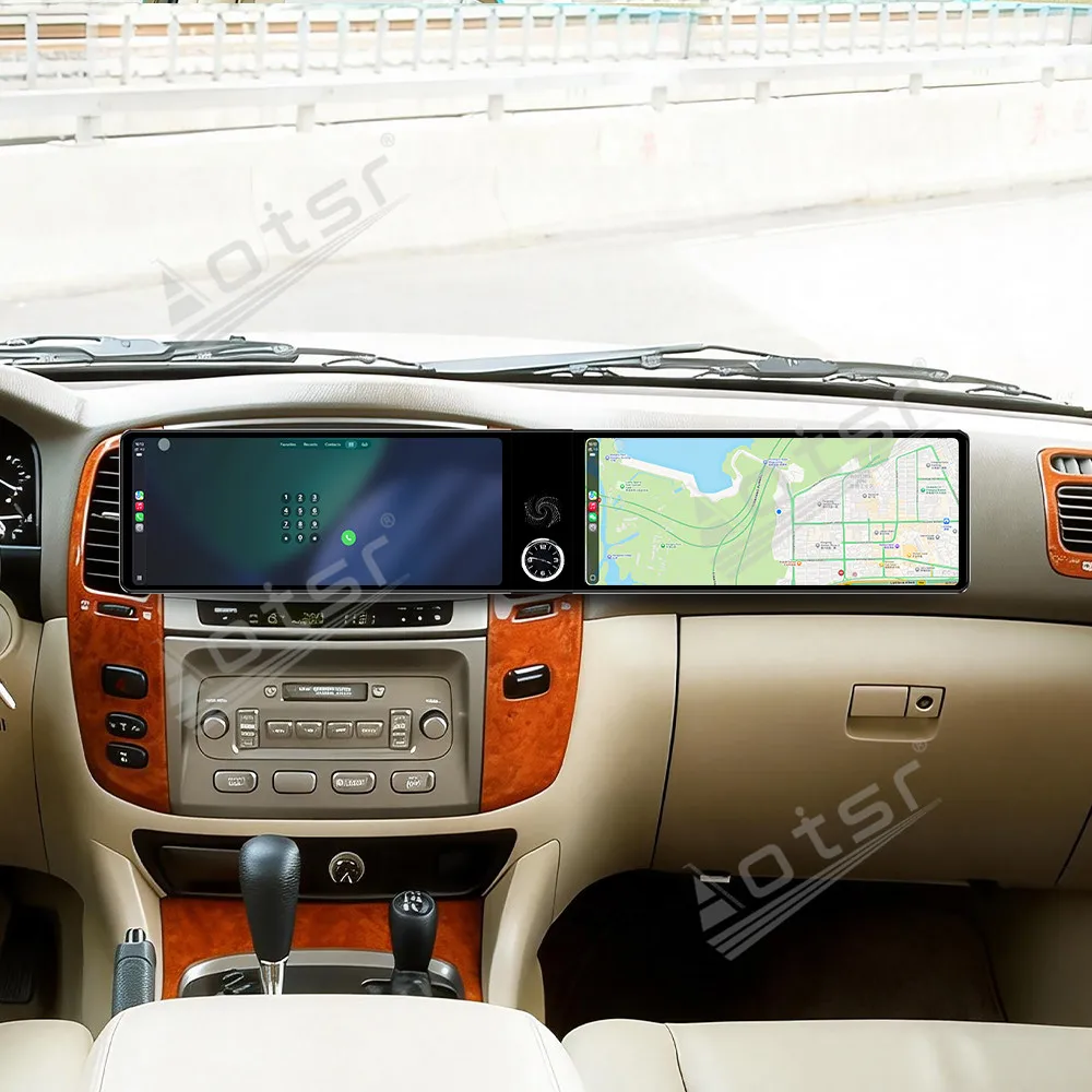 Luxury Dual 12.3 Inch Smooth Android 13 HD Car Head Unit For Toyota Land Cruiser LC100 VXR 2002-2005 CarPlay GPS DSP Accessories