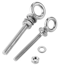 1PC 316 Stainless Steel Long Lifting Eye Bolt Eyebolts With Nuts & Washers Set Boats Screw M6*60 M8*80 M10*100