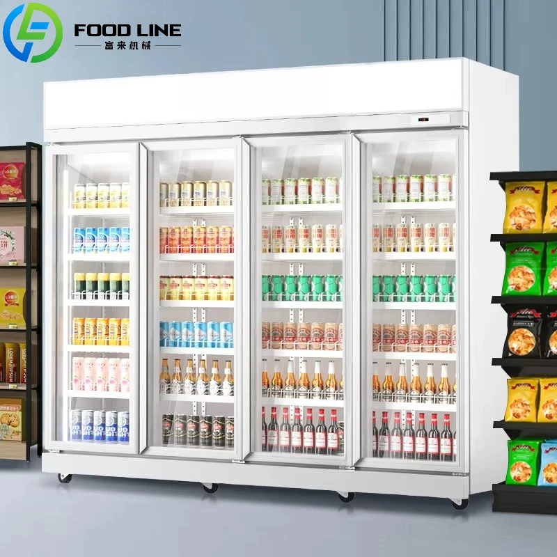 

FL Customized Beverage Display Refrigerator Multi Drink Cooling Showcase With LED Lighting And Adjustable Shelves