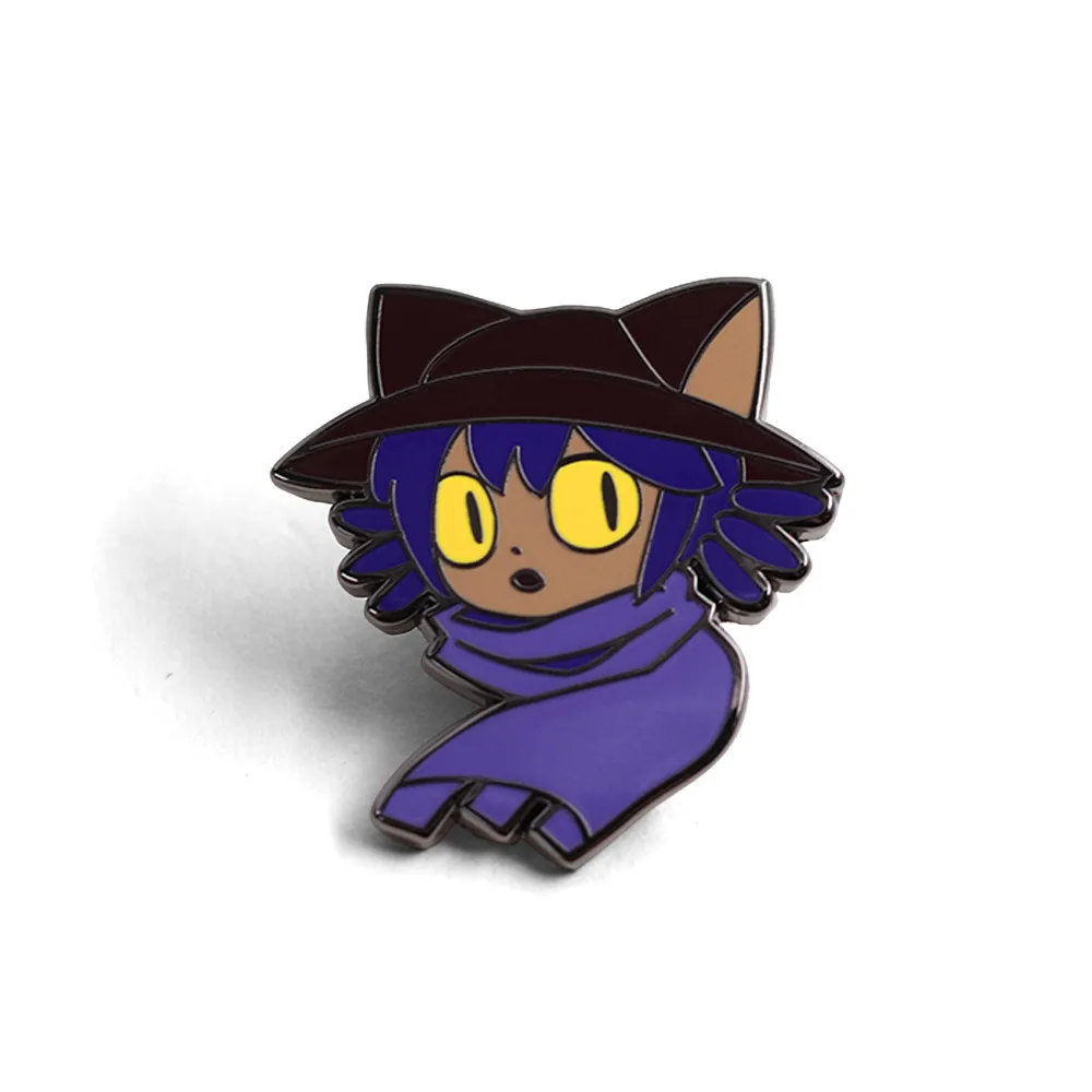 1 pc OneShot Game Niko Enamel Pin, Cat Ear Anime Character Badge, Indie Game Fan Collectible Fashion Accessory Gift
