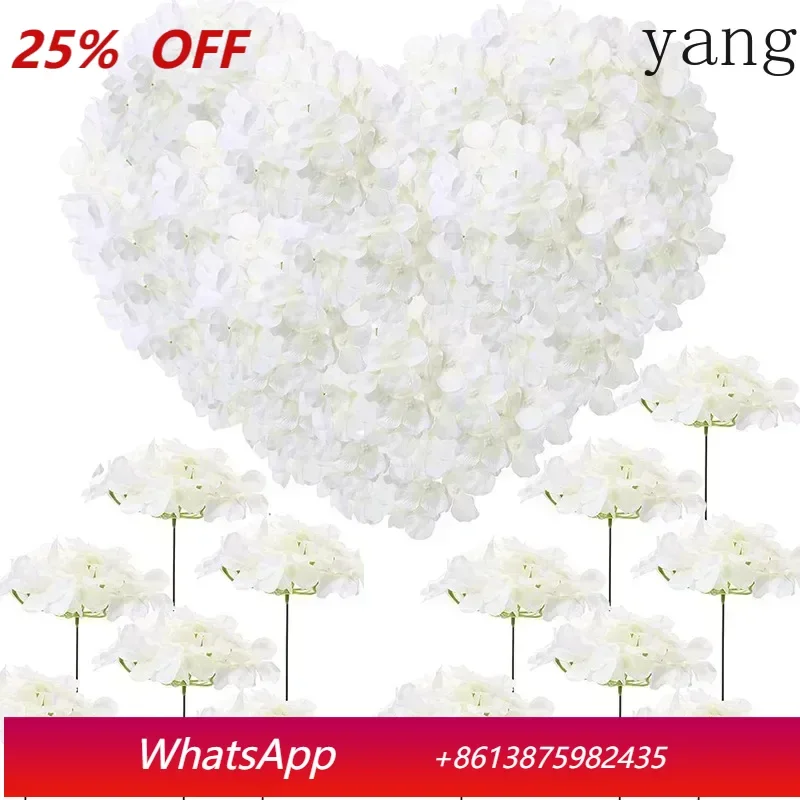 

100 Pcs Hydrangea Artificial Flowers Silk Hydrangeas Flower Heads with Stems Fake Hydrangea Bouquet for Wedding DIY Floral Decor