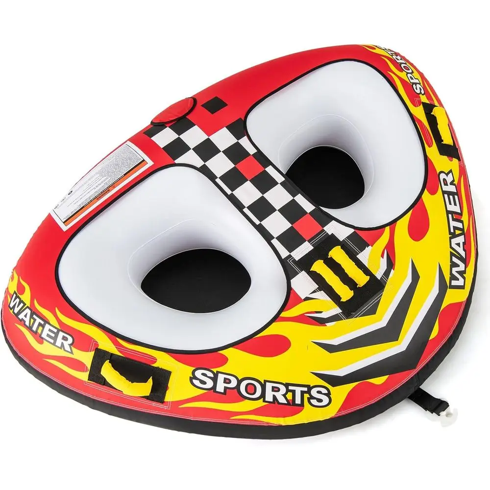 

Inflatable 1-3 Person Boat Tube with Quick Connect, Drainage, Cockpits for Water Sports and Leisure