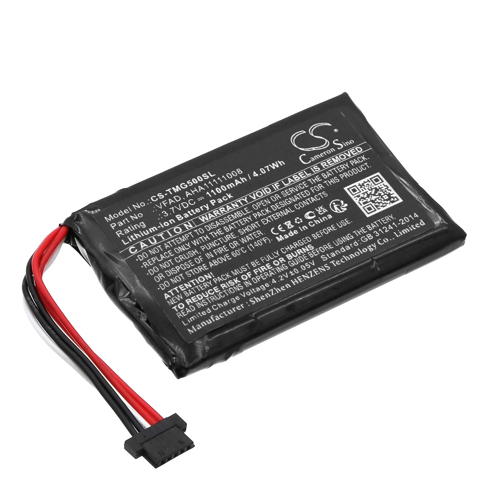 Cameron Sino 1100mAh Battery VFAD VF6P for TomTom GO 5100, 4FL50, 6100, 4FL60, 6000, 5000, Pro 5250, 6200,PRO TRUCK 5250 +TOOL