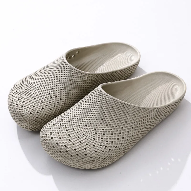 Sommerliche, atmungsaktive, leichte Herren-Clogs mit Belüftungslöchern, rutschfeste Outdoor-Slip-On-Sandalen, halb geschlossene Freizeitschuhe für die Arbeit. – Detail 25