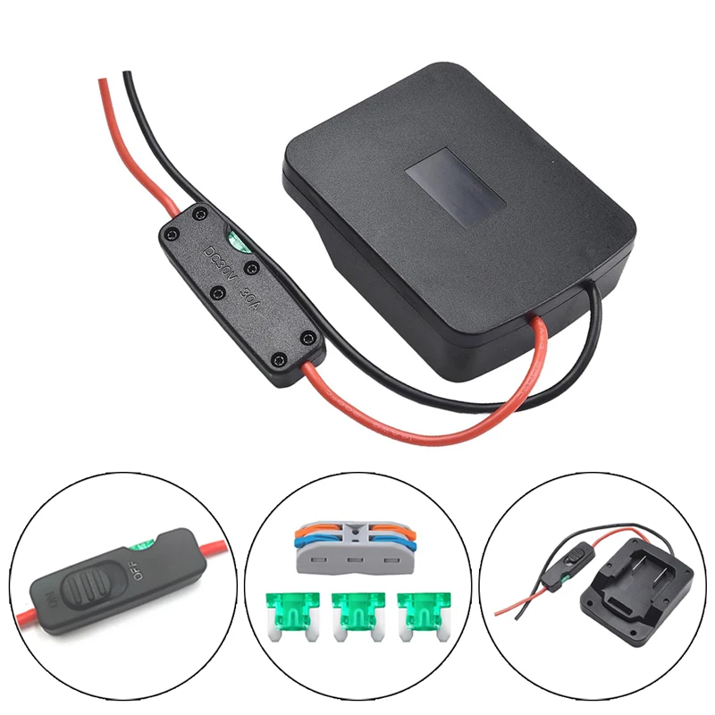 

For Parkside 20V Portable Power Ride Wheel Adapter Battery with Fuses & ON/Off Switch Battery Converter for Rc Car Toys Robotic